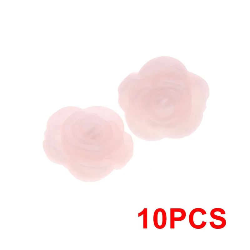 90 Metallic Pink Мини-цветок 10 шт. силиконовые розовые бусины BPA свободные слингобусы DIY младенческие кусающие игрушки с пустышками цепи пищевой - Цвет: 90 Metallic Pink