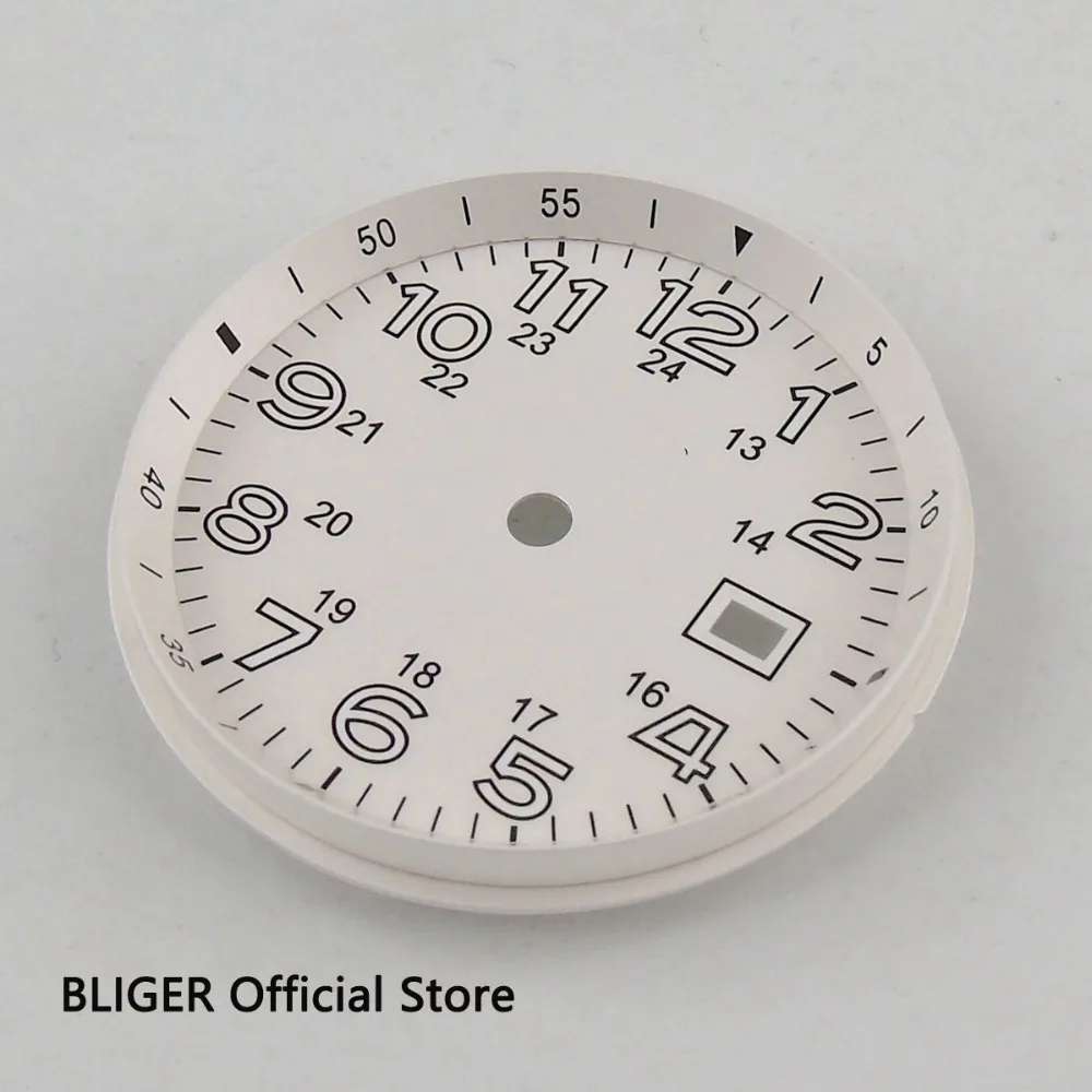 Новинка 2018 белые стерильные часы BLIGER 33 мм с циферблатом подходят для ETA 2824 2836 MIYOTA