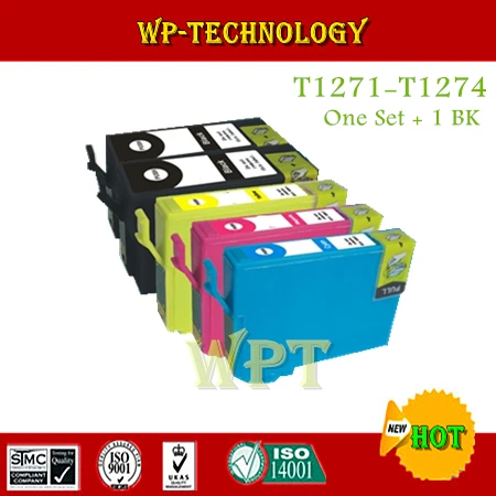 Один комплект и один совместимый картридж BK для T1271 T1274 подходит Epson NX530 NX625 WF 60 545 630