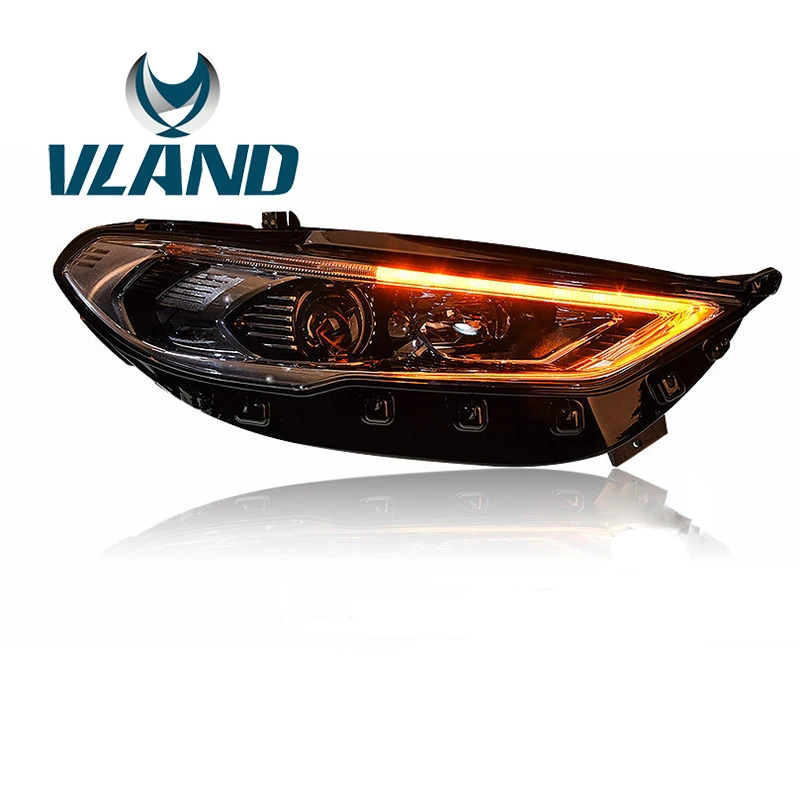 VLAND завод для автомобильных головных ламп Mondeo 2017 светодиодные фары с DRL и H7
