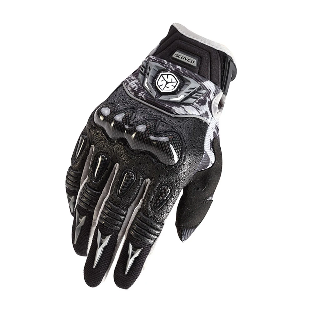 black gray SCOYCO мотоциклетные перчатки дышащие Guantes мото перчатки женские ноские кожаные гоночные мотоциклетные перчатки для мотокросса - Цвет: black gray