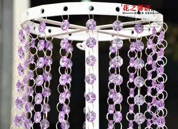 Ожерелье из хрустального жемчуга 50 м/лот 14 мм Восьмиугольная Акриловая бусина