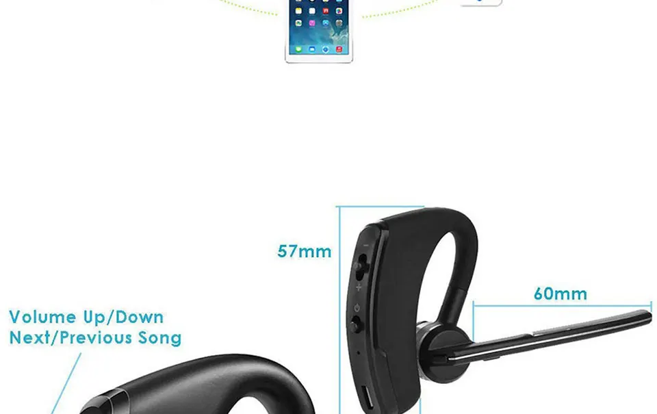 FANGTUOSI Беспроводной Bluetooth гарнитура Бизнес стерео телефон наушники для iPhone X 8 7 PLUS спорт громкой связи гарнитура с микрофоном Музыка Bluetooth гарнитура