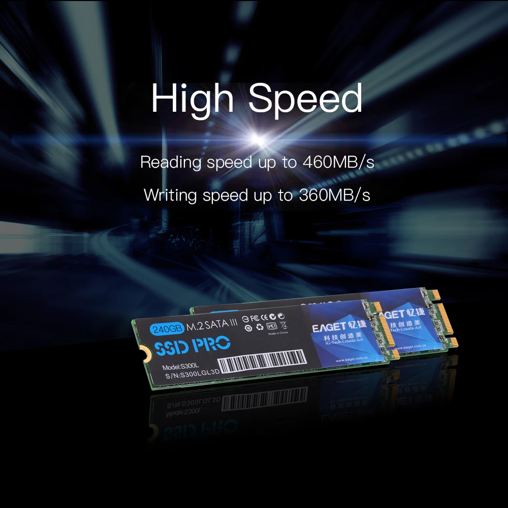 Eaget S300L M.2 2280 240GB 120GB твердотельный накопитель SSD высокоскоростной HDD внутренний SSD 240G 120G для ноутбука Notrbook