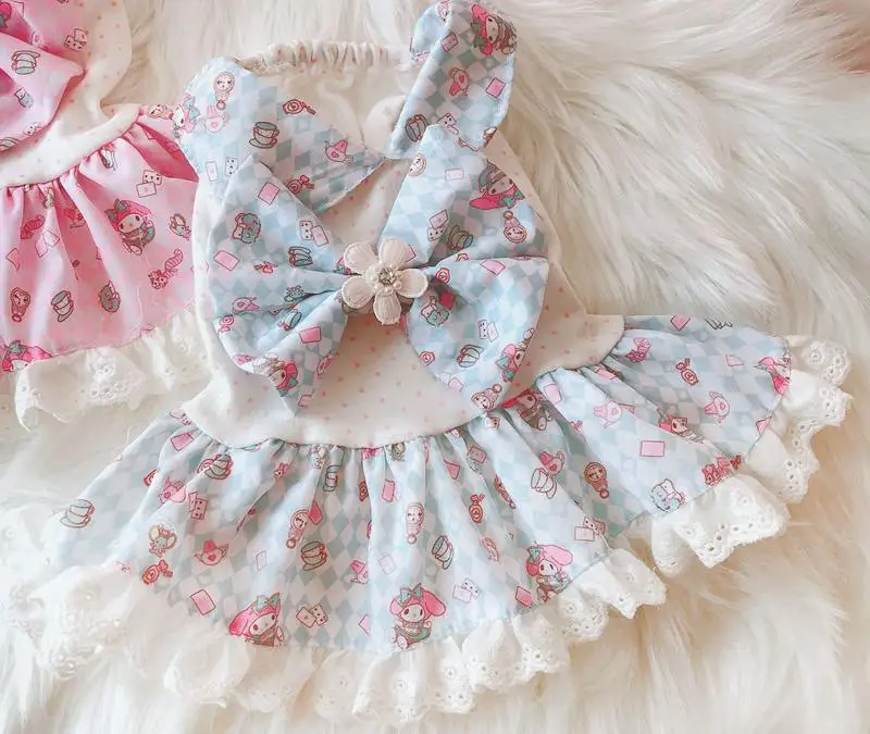 Cute Plaid Dog Puppy Princess Bow Dress Small Cat Pet Wedding Birthday Tutu Skirt Yorkshire Summer Clothes Shirt | Дом и сад