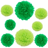 one pack 16pcs tissue hanging paper pom poms flower ball wedding party outdoor decoration craft kit pf 16gr