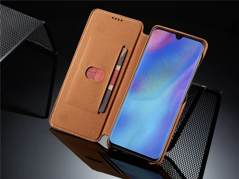 Роскошный кожаный чехол P30PRO для huawei P30 P20 Pro Lite Nova 3E 4E флип сильный держатель карт на магнитах подставка 360 чехол для телефона