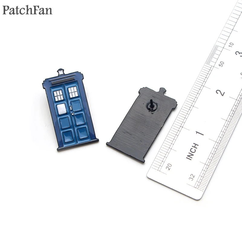 Patchfan Doctor Who телефонная будка цинковые булавки para рюкзак pride clothes медаль для сумки рубашка значок броши для мужчин и женщин A1811