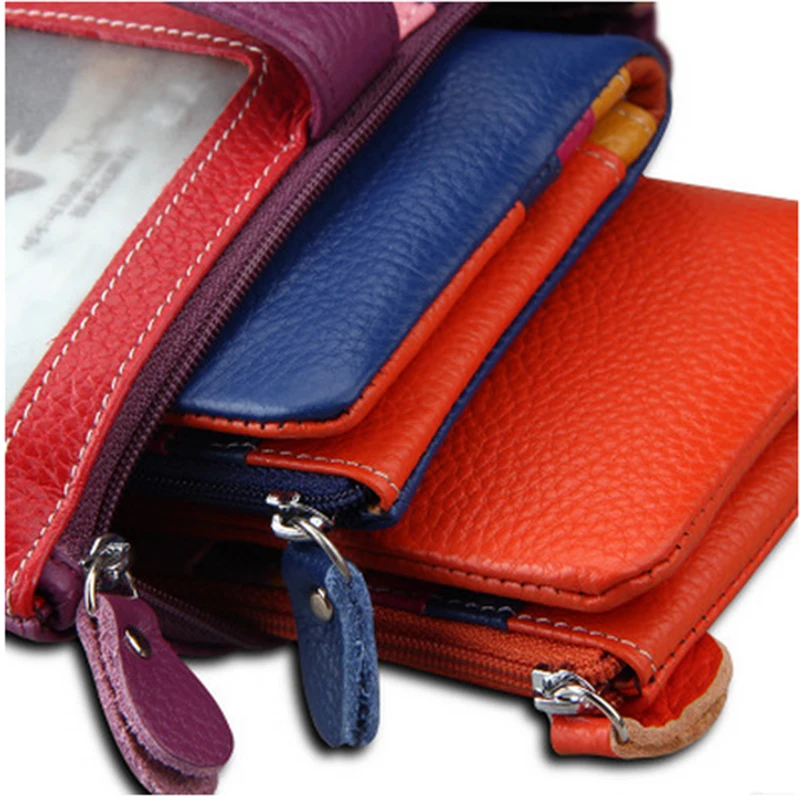New Women's Purse Genuine Leather Wallets Brand Coin Purses Female Thin Wallet Passport ID Card Holders | Багаж и сумки