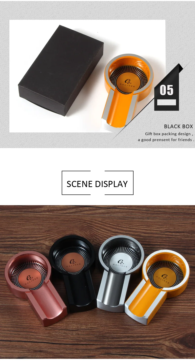 GALINER мини курительная COHIBA сигара Металлическая Пепельница карманная сигарета пепельница дорожная пепельница аксессуары для сигар для Cohiba