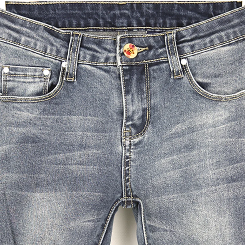 

Fashion personality Jeans For Women Skinny Elasticity Jeans Pencil Pants Cool Ripped Hole Slim Ladies Jeans Trousers For Woman