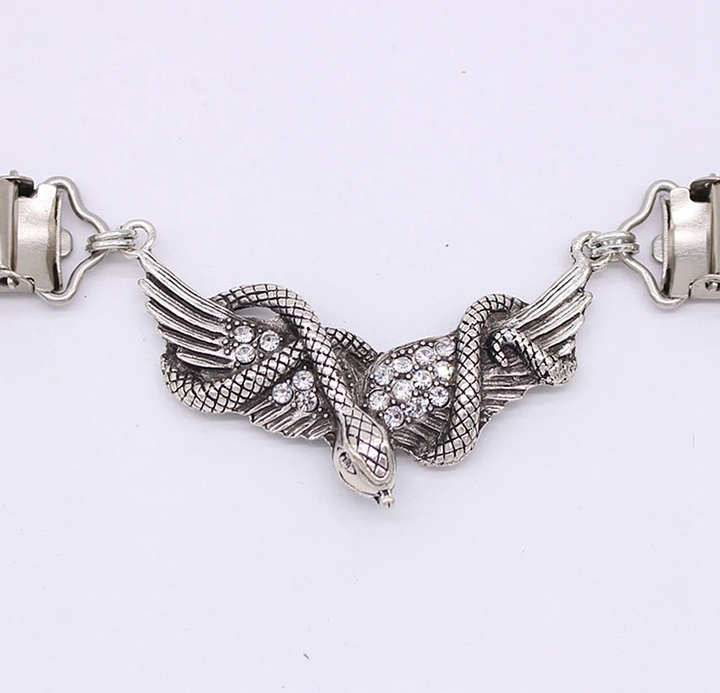 Серебряная Змея Стразы инкрустированная брошь из сплава зажим для свитера шали