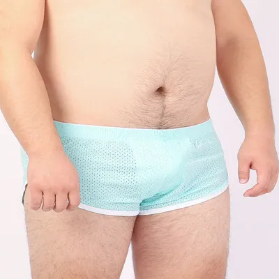 Light Blue 5 шт./лот, Новое поступление, мужское Сетчатое нижнее белье, мужские сетчатые боксеры, дышащие трусы со стрелками, 6 цветов, Размеры M, L, XL, XXL, XXXL - Цвет: Light Blue