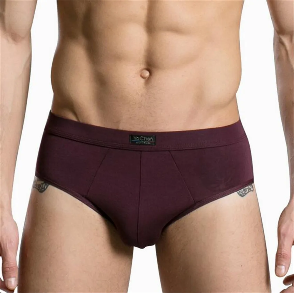 Лидер продаж Мужские трусы нижнее белье хлопок Cueca пикантные однотонные цвет