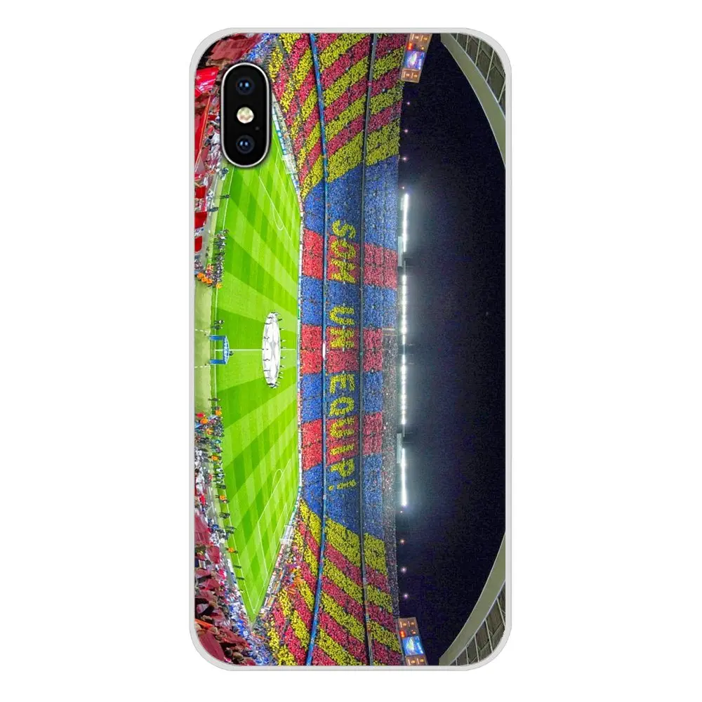Барселона Испания Estadio Camp Nou для Apple iPhone X XR XS MAX 4 4S 5 5S 5C SE 6 6S 7 8 Plus ipod touch TPU прозрачные
