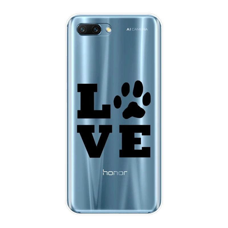 Силиконовый чехол с сердечками и собаками для Huawei Honor 7 8 9 10 Lite мягкий накладка 8X MAX
