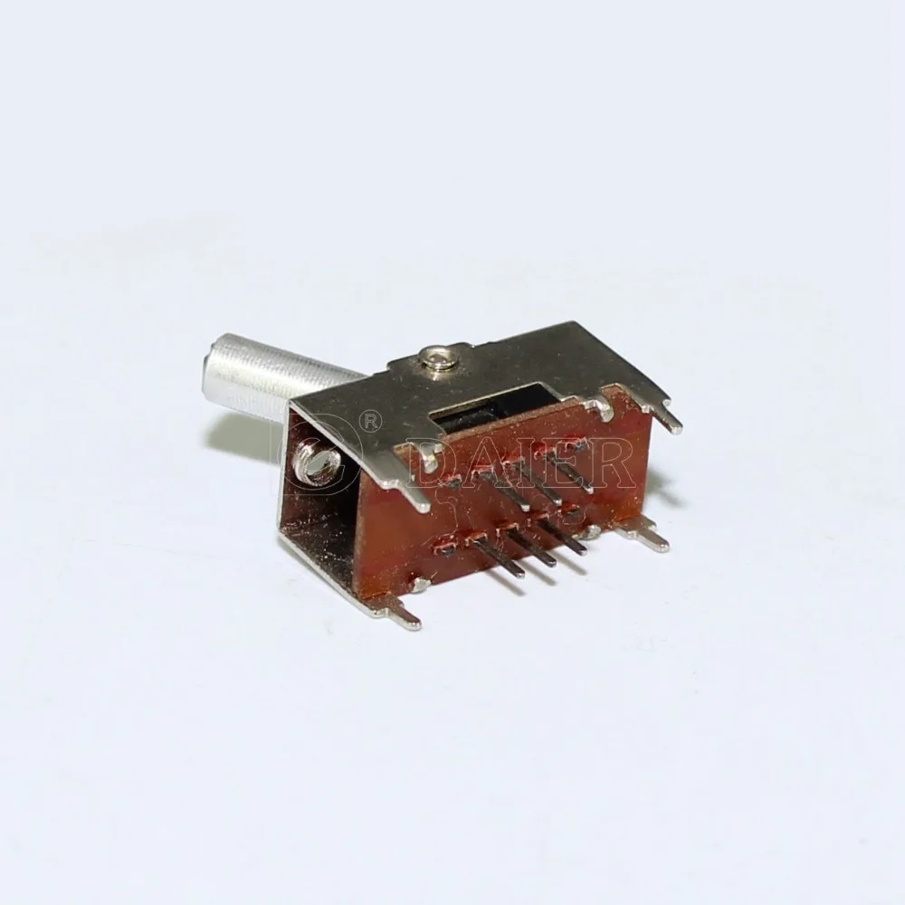 10 шт. DPDT 6PIN вкл. ВКЛ. металлический скользящий переключатель 50mA двухполюсный