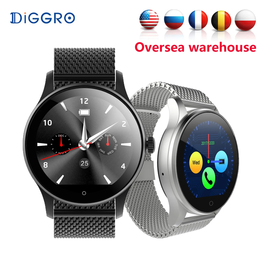 Умные часы Diggro K88H Plus с HD дисплеем пульсометром шагомером фитнес трекером мужские