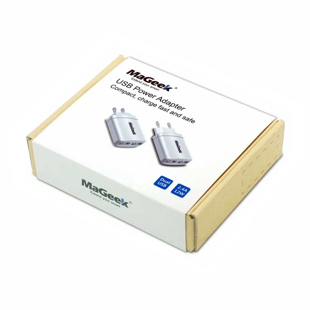 MaGeek 5V2. 4A двойной USB зарядное устройство Быстрая зарядка для телефона портативное зарядное устройство для iPhone зарядное устройство