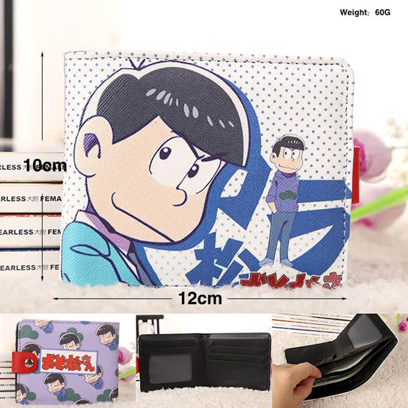 Горячая Аниме osomatsu San Синтетическая кожа короткий Изысканный кошелек/синий кошелек на пуговицах - Цвет: Osomatsu San 4