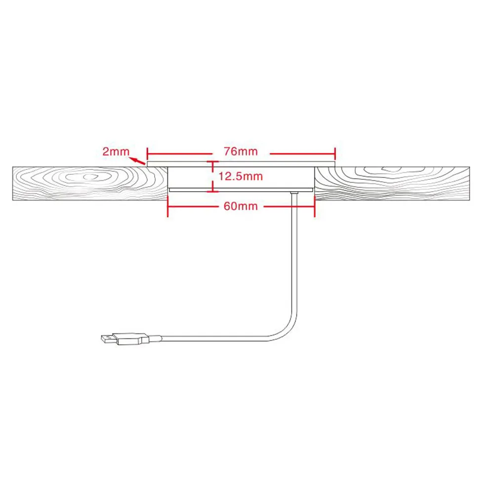 Qi USB встроенное Беспроводное зарядное устройство настольная мебель стол для Xiaomi samsung Note 9 смонтированный Быстрый зарядный коврик для iPhone X 8 офиса