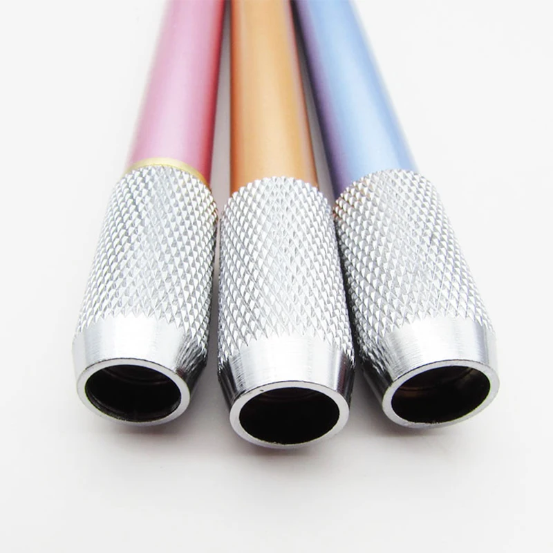 2pcs/set Portable Metal Solid Color Pencil Extenders Kawaii Stationery Multifunction Adjustable Extender Holder Supplies | Канцтовары