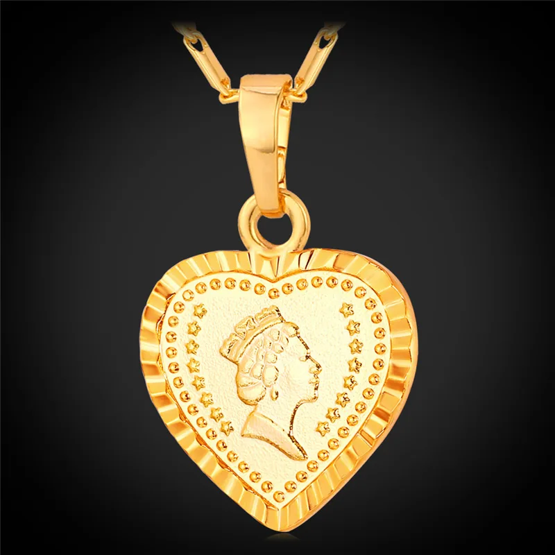 

Ожерелье с кулоном в виде сердца Kpop Queen, винтажные ювелирные изделия, подарочное ожерелье золотого/серебряного цвета, женская вечерние P257