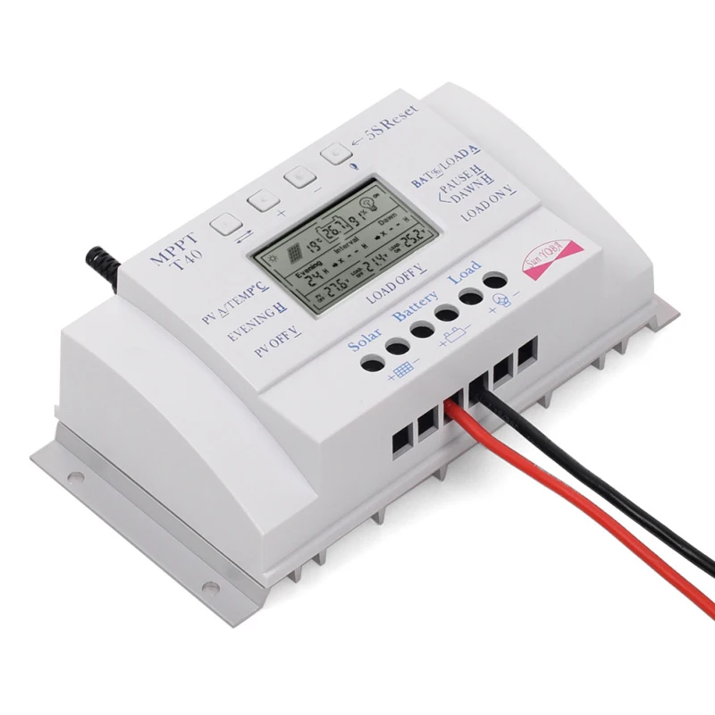12 V/24 V 10/20 Вт, 30 Вт, 40A со слежением за максимальной точкой мощности Авто ЖК-дисплей Дисплей регулятором солнечного заряда Регулятор Управление; с нагрузка в сдвоенном колесе таймер Управление для уличного lightsystem