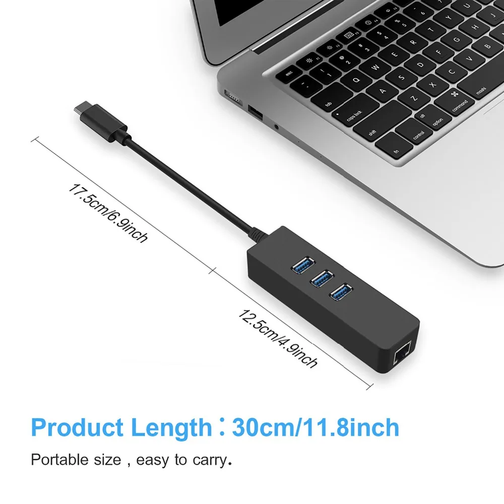 Хаб с гигабитным Ethernet адаптером для Macbook Pro Dell XPS Lenovo Yoga 910 HP Spectre x360 USB Type C хаб сети