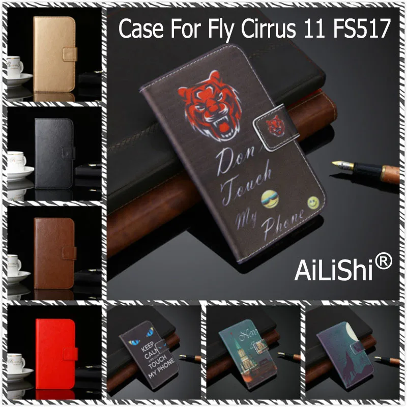 AiLiShi из искусственной кожи чехол для Fly Cirrus 11 FS517 роскошный флип защитный кошелек с