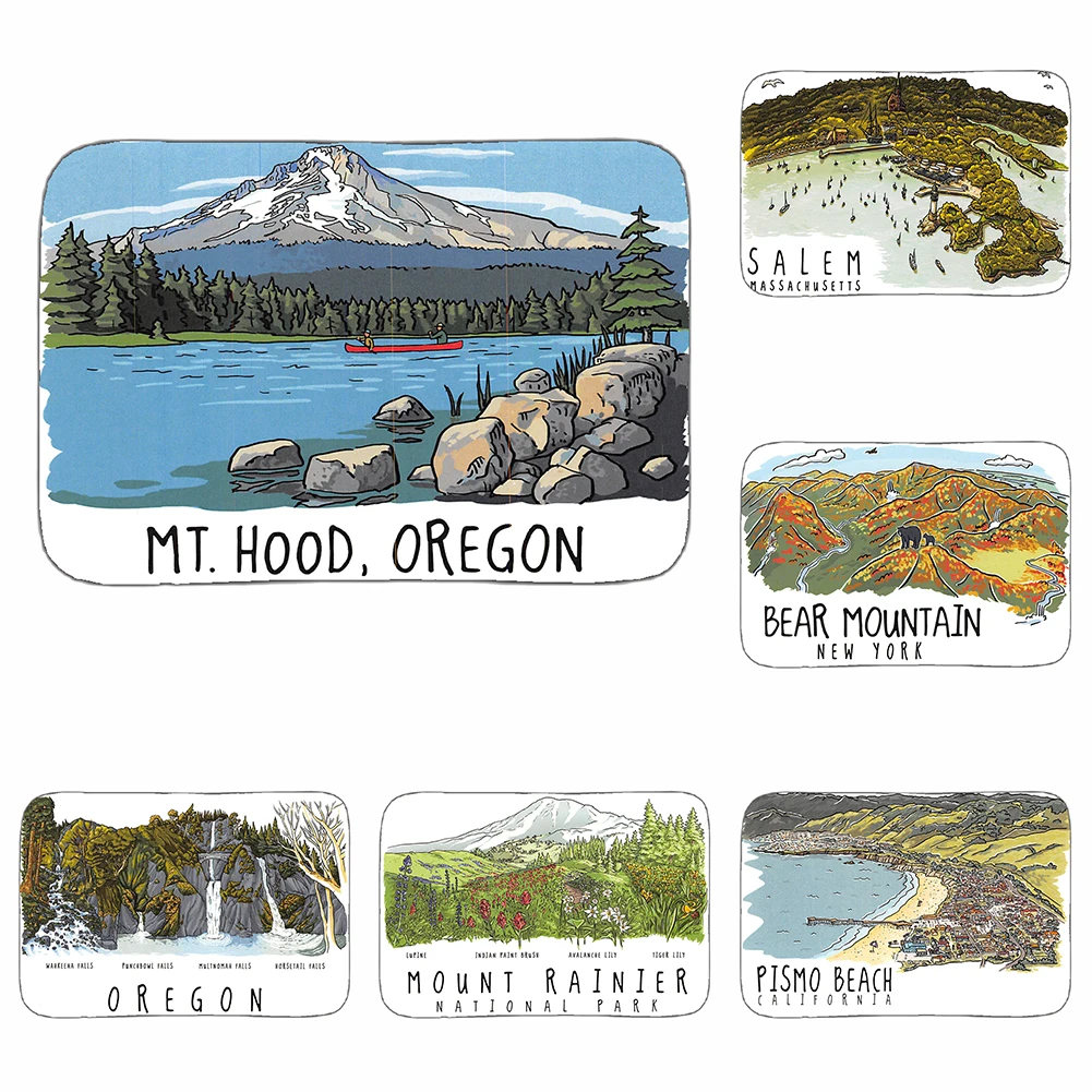 Mt Hood Oregon крутой коврик для путешествий ванной декоративные Противоскользящие