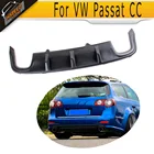 Диффузор, губа на задний бампер для Volkswagen Passat CC 2011 2012 PP матовый черный без покраски Стайлинг автомобиля