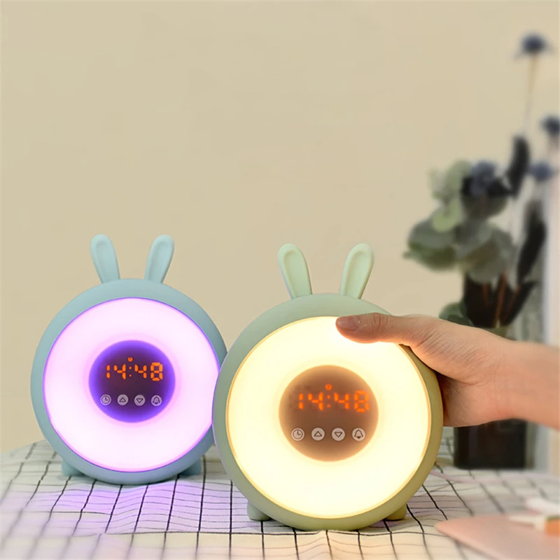 Светодиодный цифровой будильник Sunrise Wake Up Light моделирование прикроватная лампа