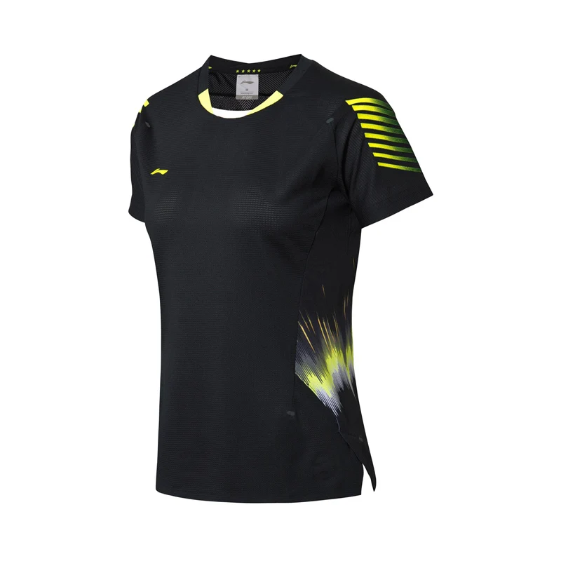 Женские футболки для соревнований по бадминтону Li Ning спортивные с подкладкой из