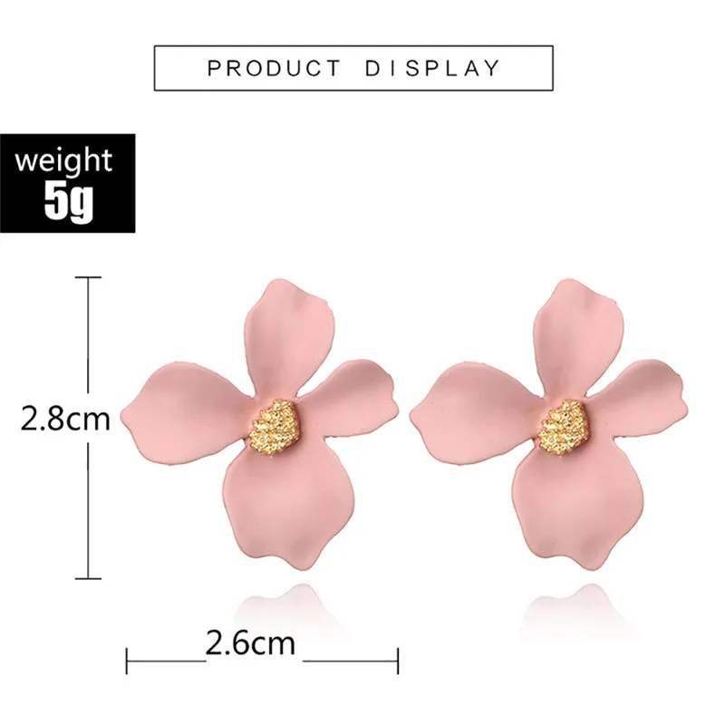 Женские серьги с лепестками из металлического сплава 5 цветов 624