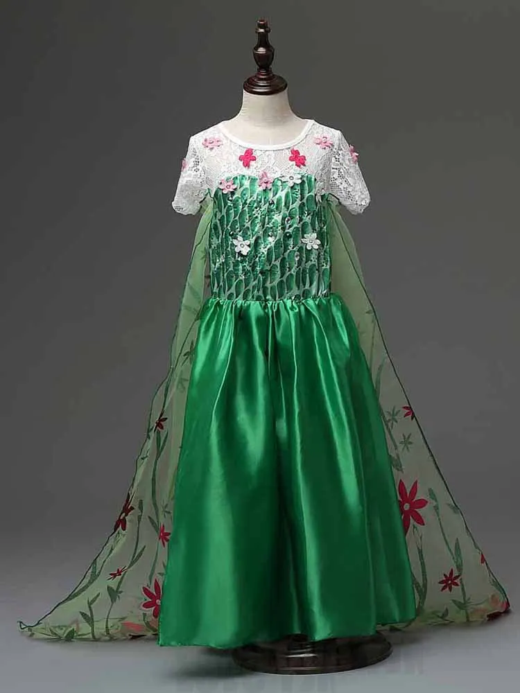 Hot Christmas Girls Princess Wedding Children Dress Party Vestidos Cosplay Baby Dresses Summer Kids Custom Longer Style Clothes | Детская