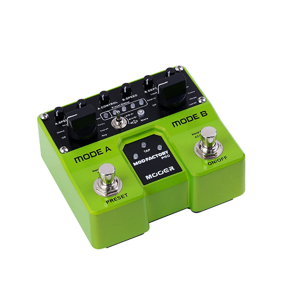 Mooer Mod Factory Pro 2 отдельные обрабатывающие модули, содержащие в общей сложности 16 эффектов модуляции гитарные педали