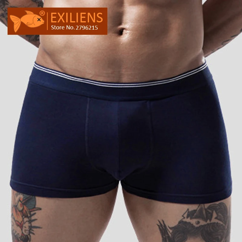 EXILIENS, новинка, мужские боксерское Мужское нижнее белье, хлопок, свободные, Cueca Masculina, боксерские шорты, боксеры, Hombre, трусы, размер S-3XL 103101