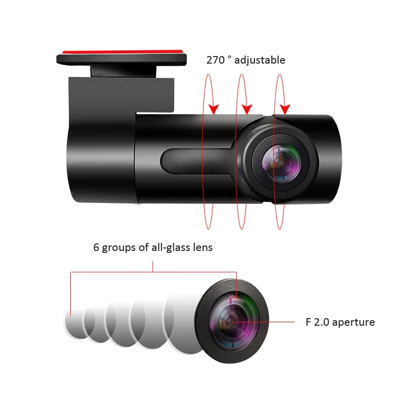 저렴한 ASNTAR 스마트 WiFi 자동차 DVR 360/170 학위 무선 자동차 대시 1080P 풀 HD 밤 버전 스냅 샷 자동 운전 레코더 캠