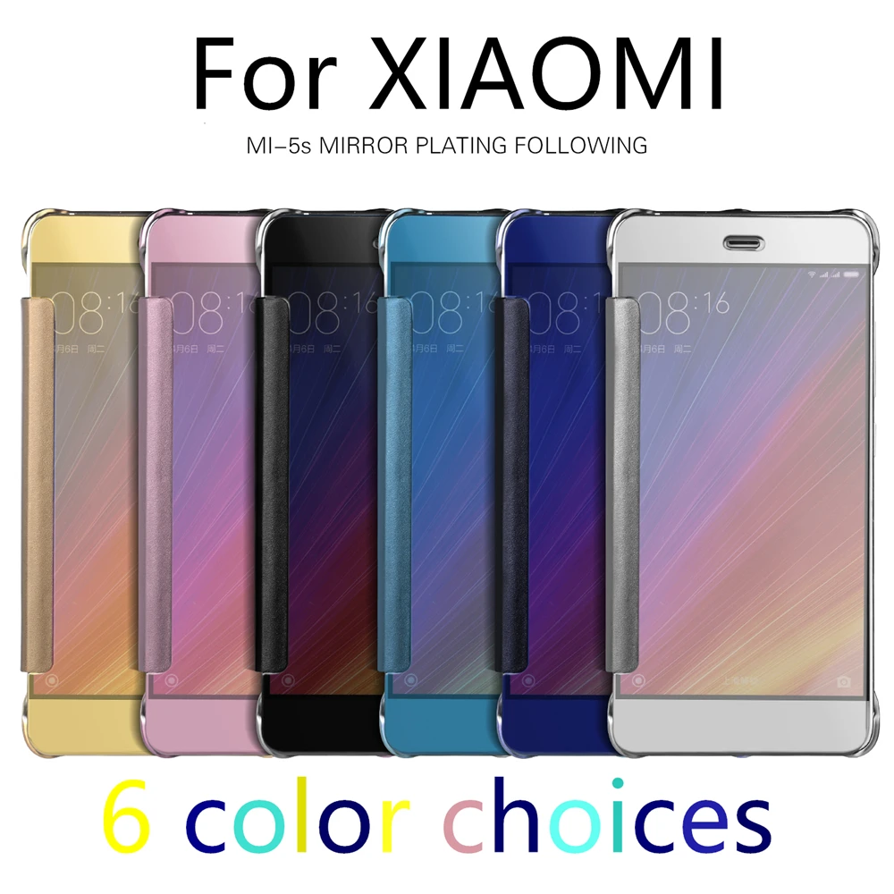 Топ Для Сяо mi 5 M5 5S Чехол гипноз Coque Smart rror кожаный чехол откидная крышка грязь