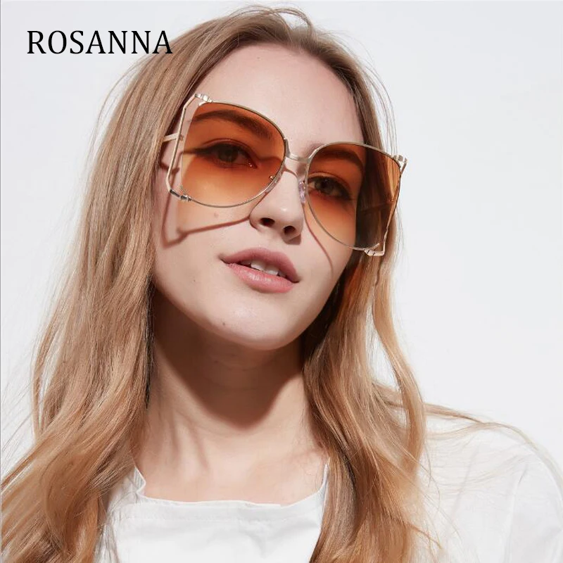 Женские квадратные солнцезащитные очки ROSANNA большие с жемчужинами и прозрачными