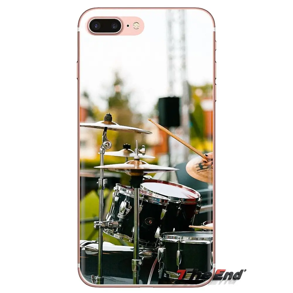 Transparent TPU Bag Case Musical Instrument Drum For Huawei G7 G8 P7 P8 P9 P10 P20 P30 Lite Mini Pro P Smart Plus 2017 2018 2019 |