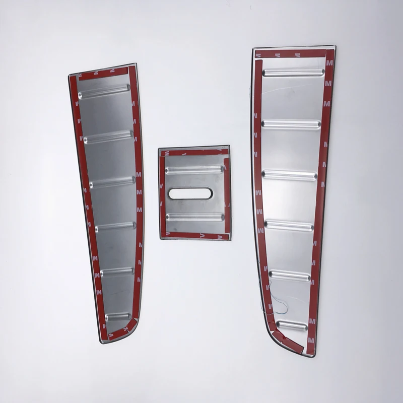 

For Tesla Model X 2016 2017 2018 Stainless Steel Accessories Exterior Inner Rear Bumper Plate Cover Trim 3pcs car styling