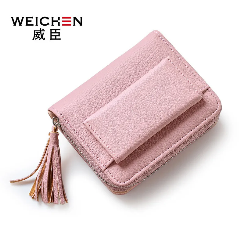 WEICHEN 2018 Новый Модный женский кошелек свежий стиль кисточки милый короткий для