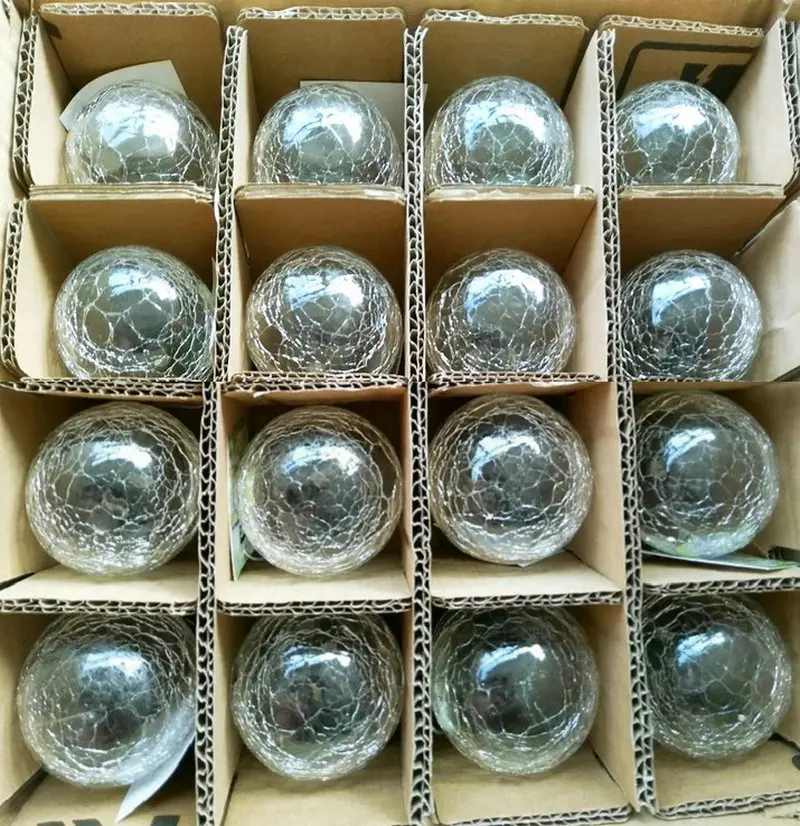 4 шт./лот Открытый Солнечный подвесная Светодиодная лампа хрустальный стеклянный