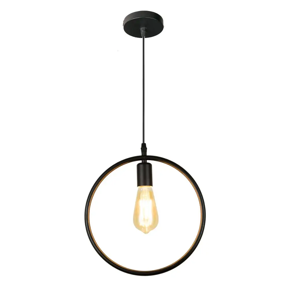 Modern black cage pendant lights iron minimalist retro Scandinavian loft pyramid pendant lamp metal Hanging Lamp E27 Indoor