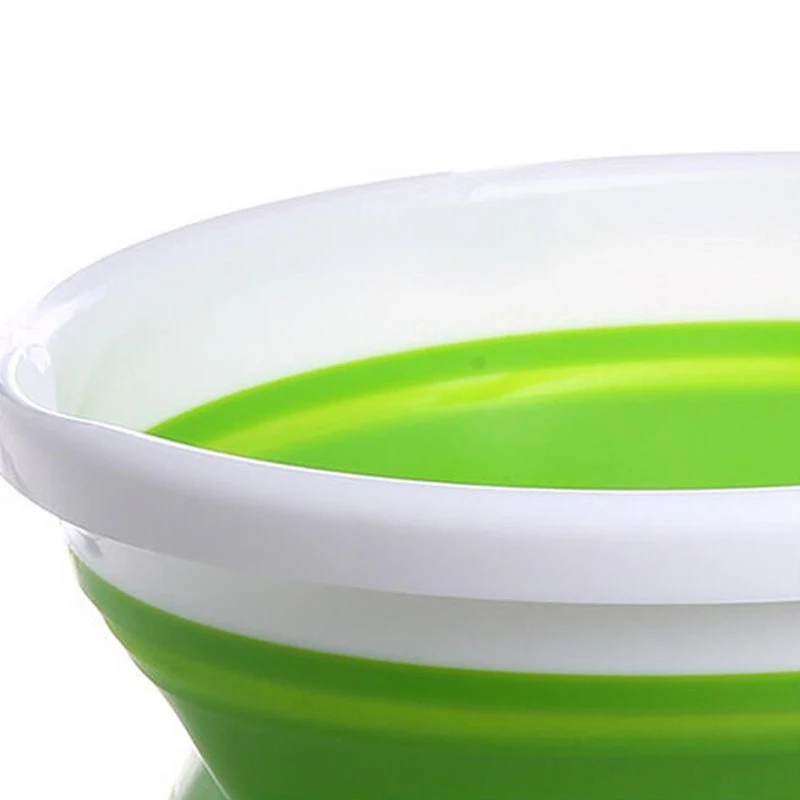 10л Силиконовое складное ведро баррель для пляжа мойки автомобилей красное и