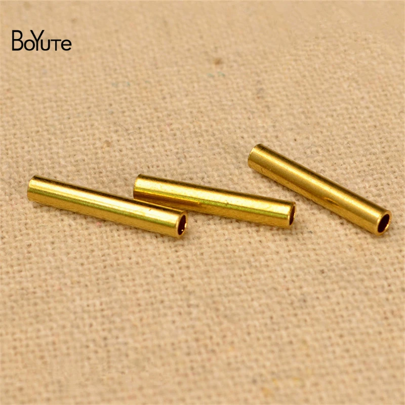 BoYuTe 200Pcs 4 Colors 20*2MM Brass Jewelry Materials Thin Metal Tube DIY Accessory Parts | Украшения и аксессуары