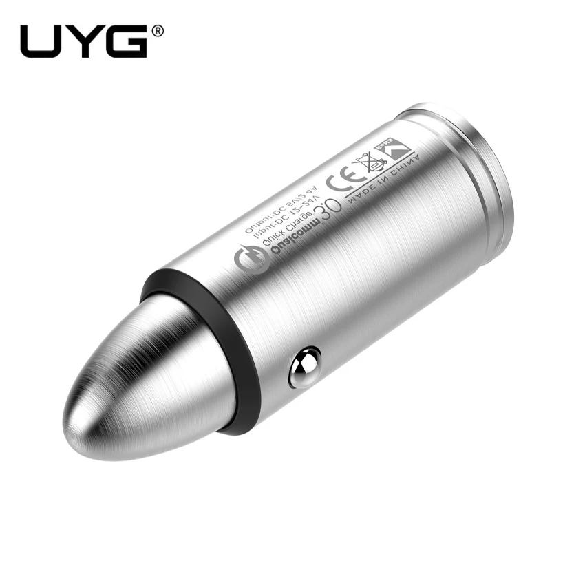 UYG CC102 Qualcomm QC 3.0 с Кабелем USB 1 Порт Мини Автомобильное Зарядное Устройство для
