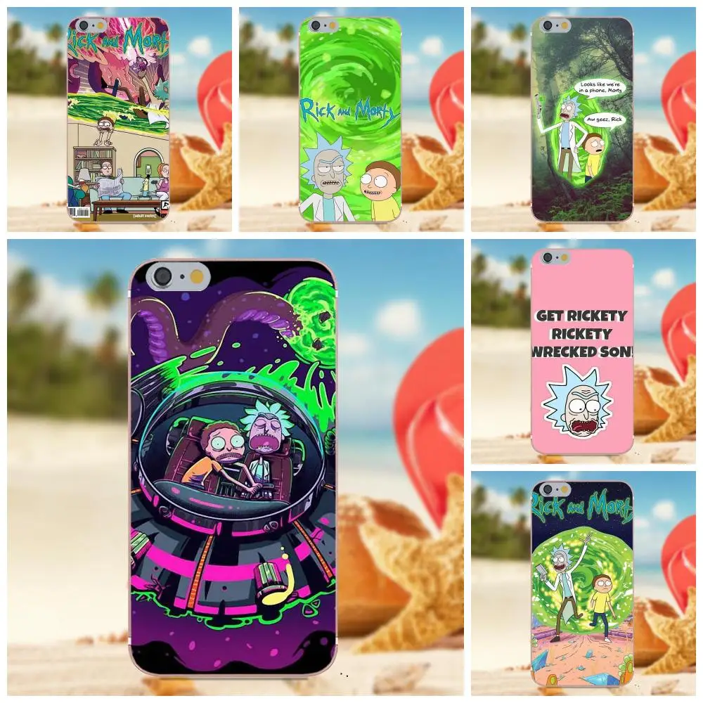 Oedmeb сезона Рика и Морти мягкие сумки чехлы для iPhone 4S 5S 5C SE 6S 7 8 Plus X Galaxy Note 5 6 S9 + Grand Core